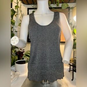 Gray Ribbed Women's Tank Top